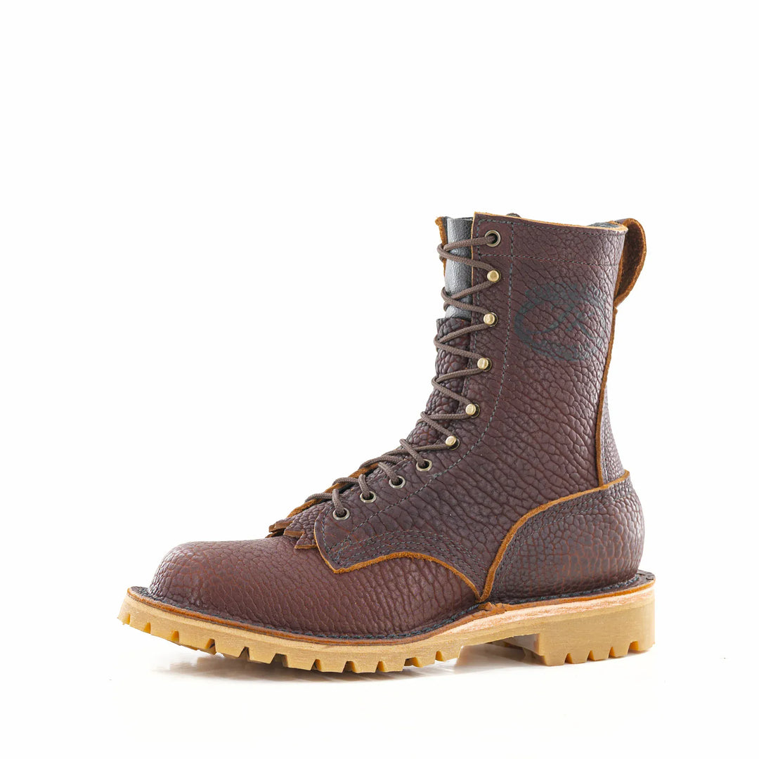 Bison pebbled leather OT work boot